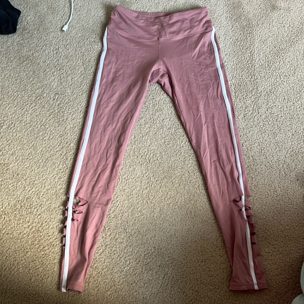 Jo and jacks adult extra small pink and white leggings